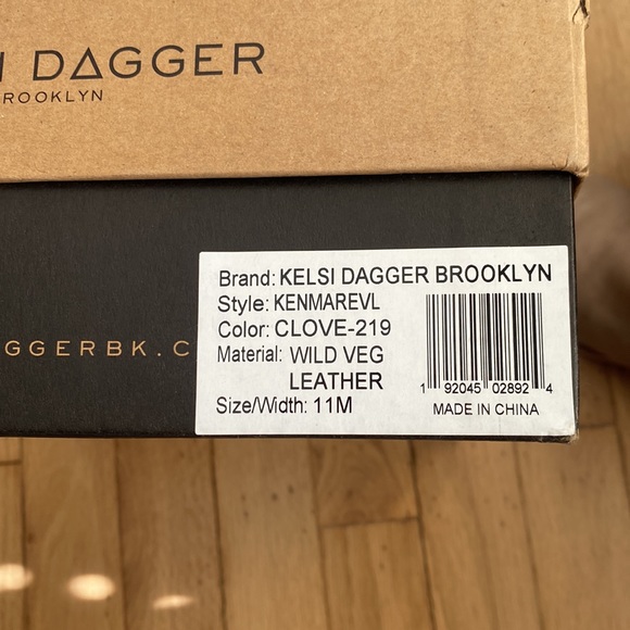 Kelsi Dagger Brooklyn leather boots  beige clove color size 11 new in box - Picture 4 of 4